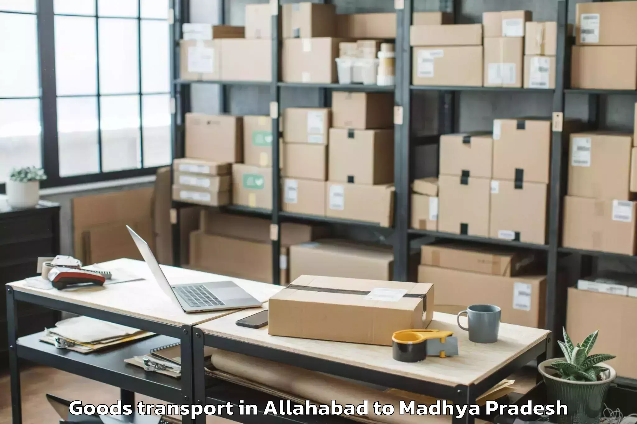 Top Allahabad to Bhopal Airport Bho Goods Transport Available